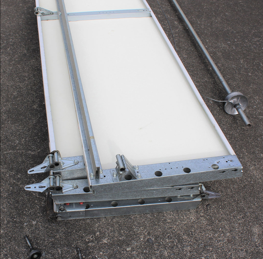 a photo of garage door panels.